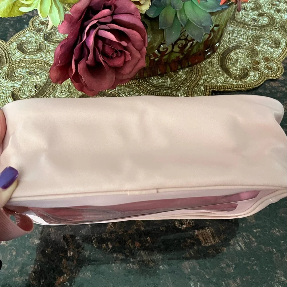 Lash Lover Clear And Pink Travel/Makeup Bag